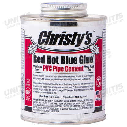 Christy's Red Hot Blue Glue PVC Pipe Cement - 32 oz