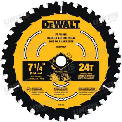 Dewalt Circular Saw Blade 7-1/4" 24T - Worm Drive