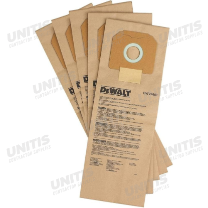 Dewalt Replacement Vacuum Bags - 5/Pk