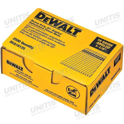 Dewalt Finish Nail 1-1/4" 16 Gauge 20 Degree - 2500/Pack