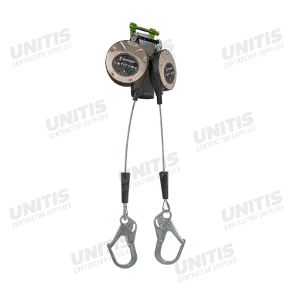 Safewaze Latitude Edge 8' Dual Cable Retractable with Steel Rebar Hooks