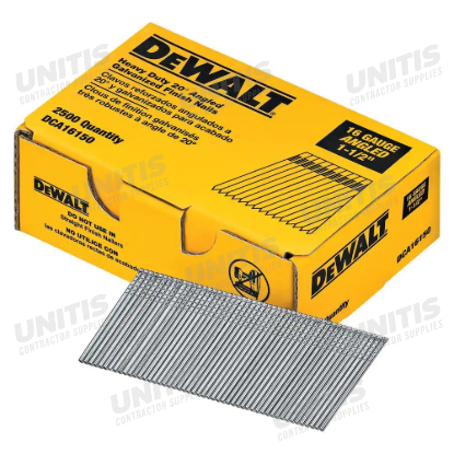 Dewalt Finish Nail 1-1/2" 16 Gauge 20 Degree - 2500/Pack