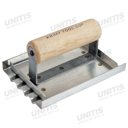 Kraft 6"x4" 1/4"Bit (4Groove) SS Heavy-Duty Safety Groover with Wood Handle