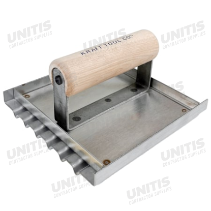 Kraft 6"x5-1/2" 1/4"Bit (6 Groove) SS Heavy-Duty Safety Groover with Wood Handle