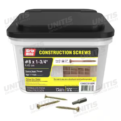 Construction Screw #8 x 1-3/4" - T25 Star/Torx - 10lb
