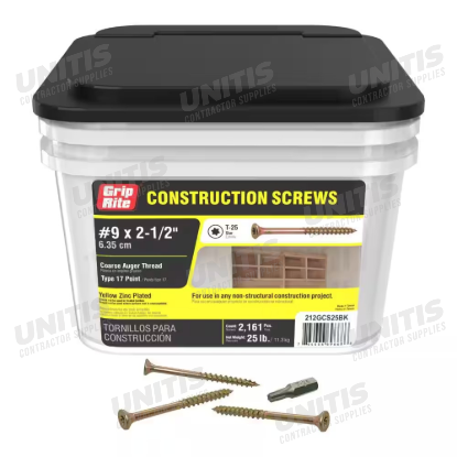 Construction Screw #9 x 2-1/2" - T25 Star/Torx -25lb