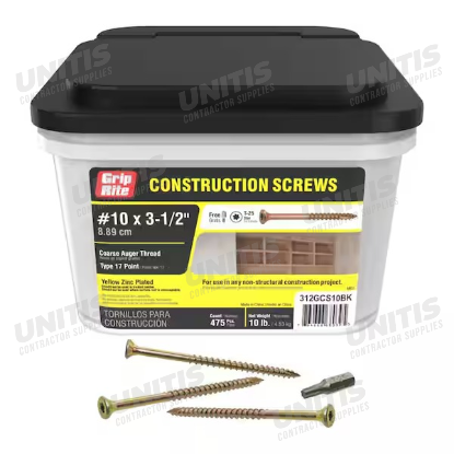 Construction Screw #10 x 3-1/2" - T25 Star/Torx - 10lb