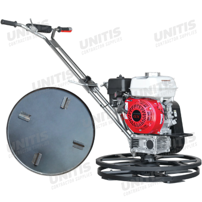 Tomahawk 24" Power Trowel Edger Walk Behind 5.5HP Kohler Concrete Tool with Float Pan for Cement Flo