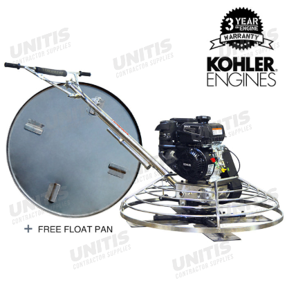 Tomahawk 36" Power Trowel Walk Behind 6HP Kohler Concrete Tool with Float Pan for Cement Floor Surfa