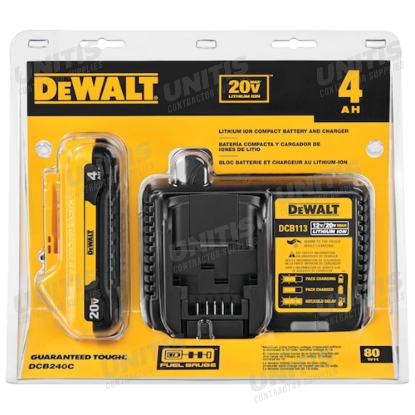 Dewalt 20V MAX 4Ah Battery Kit with Charger