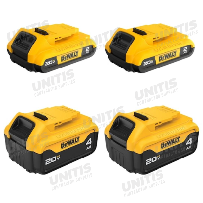 Dewalt 20V MAX Battery 4-Pack (2x 4Ah, 2x 2Ah)