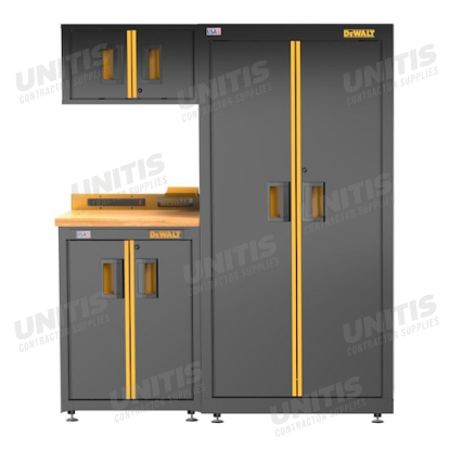 Dewalt 63" 4-Piece Welded Storage Suite with Base Cabinet & Wood Top