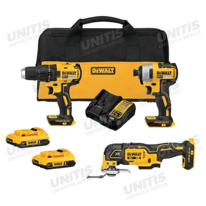 Dewalt 3 Tool Combo Kit - Drill/Driver Impact Driver Multi Tool