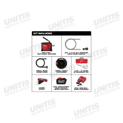 Milwaukee M18 FUEL Sectional Machine with 5/8" Cable