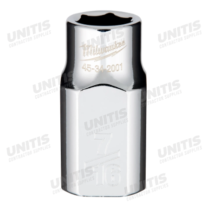 Milwaukee 1/2" Drive 7/16" 6 Point Socket