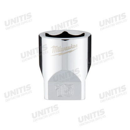 Milwaukee 1/4" Drive 15mm 6 Point Socket