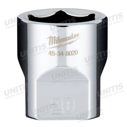 Milwaukee 3/8" Drive 20mm 6 Point Socket