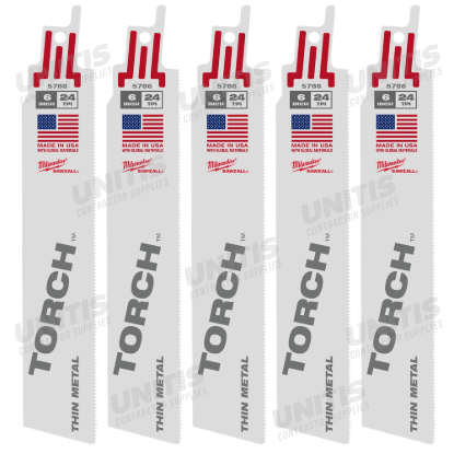 Milwaukee 6" 24 TPI The TORCH SAWZALL Blades (5 Pack)