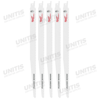 Milwaukee 12" 6 TPI Fleam Ground SAWZALL Blades (5 Pack)