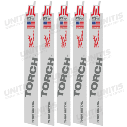 Milwaukee 9" 24 TPI The TORCH SAWZALL Blades (5 Pack)