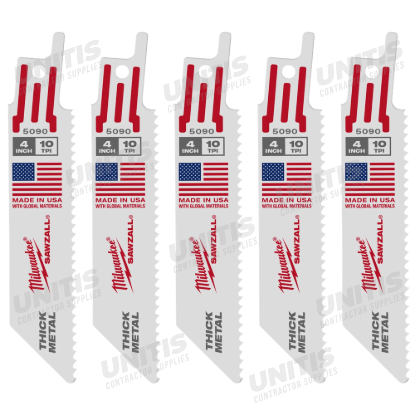 Milwaukee 4" 10 TPI SAWZALL Blades (5 Pack)