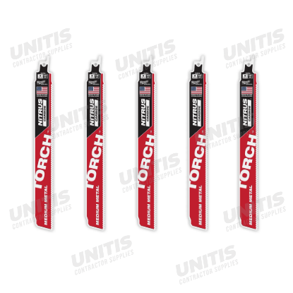 Milwaukee 9" 10 TPI TORCH with NITRUS CARBIDE Teeth SAWZALL Blade for Conduit and Strut (5 Pack)