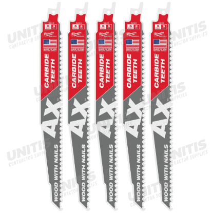 Milwaukee the AX WITH Carbide TEETH 5T 9L 5 Pack