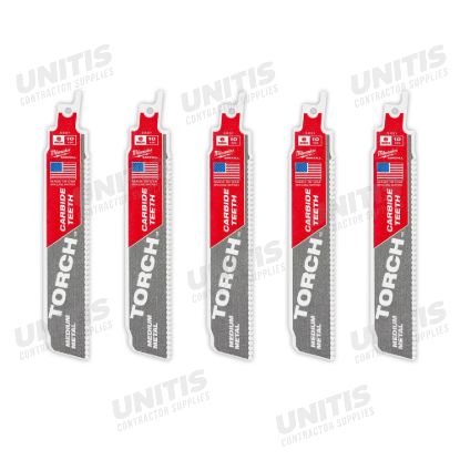 Milwaukee 6" 10 TPI TORCH WITH Carbide TEETH SAWZALL Blade for Conduit and Strut (3 Pack)