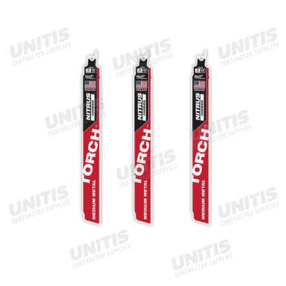 Milwaukee 9" 10 TPI TORCH with NITRUS CARBIDE Teeth SAWZALL Blade for Conduit and Strut (3 Pack)
