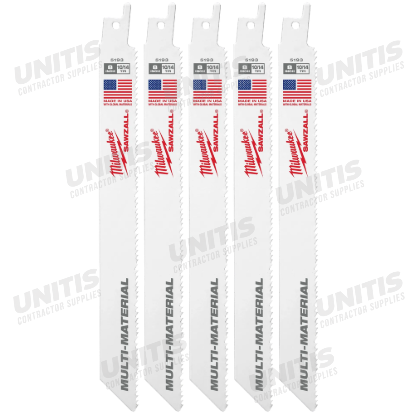 Milwaukee 8" 10/14 TPI SAWZALL Blades (5 Pack)