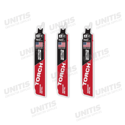 Milwaukee 6" 10 TPI TORCH with NITRUS CARBIDE Teeth SAWZALL Blade for Conduit and Strut (3 Pack)