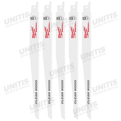 Milwaukee 9" 6 TPI Fleam Ground SAWZALL Blades (5 Pack)