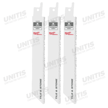 Milwaukee 6" Carbide Grit SAWZALL Blade (3 Pack)