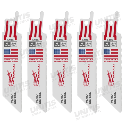 Milwaukee 4" 24 TPI SAWZALL Blades (5 Pack)
