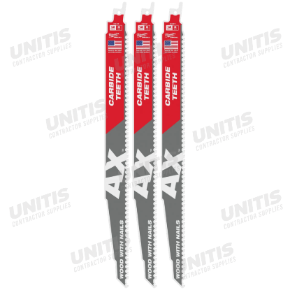 Milwaukee the AX WITH Carbide TEETH 5T 12L 3 Pack