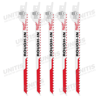 Milwaukee SAWZALL Rough-In Blade - 5 Pack