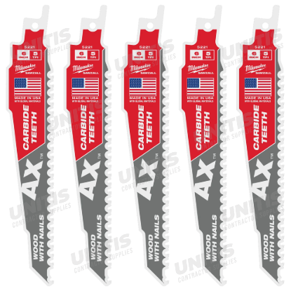 Milwaukee the AX WITH Carbide TEETH 5T 6L 5 Pack