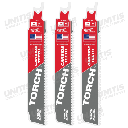 Milwaukee 6" 8TPI the TORCH WITH Carbide TEETH 3 Pack