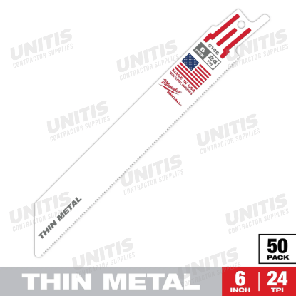 Milwaukee 6" 24 TPI SAWZALL Blades (50 Pack)