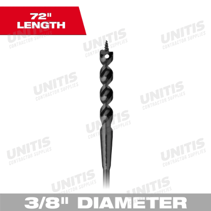 Milwaukee 3/8â€ x 72" Flexible Cable Auger Bit
