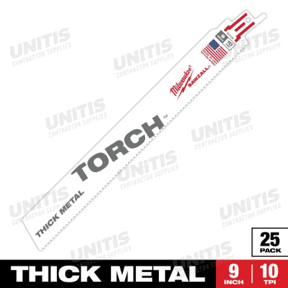Milwaukee 9" 10 TPI The TORCH SAWZALL Blades (25 Pack)