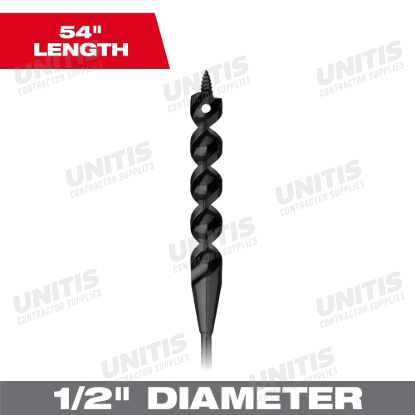 Milwaukee 1/2â€ x 54" Flexible Cable Auger Bit