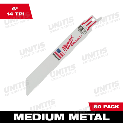 Milwaukee 6" 14 TPI SAWZALL Blades (50 Pack)