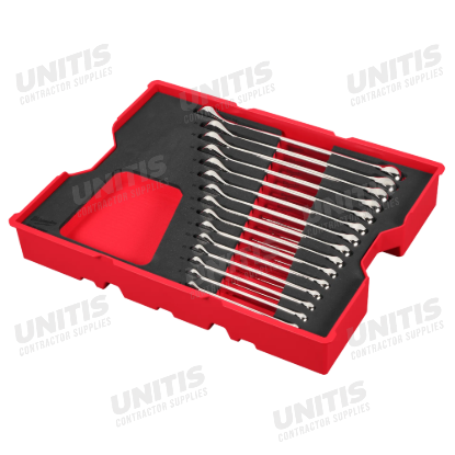 Milwaukee 15 Piece Metric Combination Wrench Set with Tray for PACKOUT Drawers