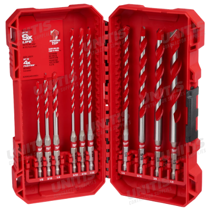 Milwaukee 10 Piece SHOCKWAVE Impact Duty Carbide Hammer Drill Bit Set