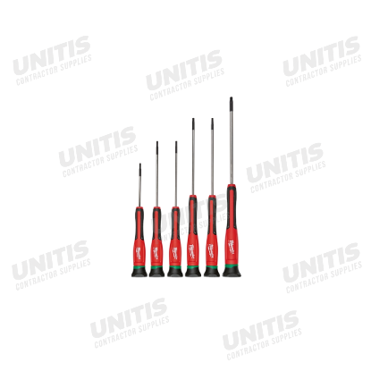 Milwaukee 6 Piece Torx Precision Screwdriver Set with Case