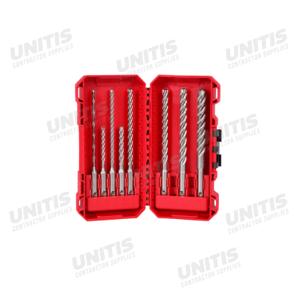 Milwaukee 8 Piece SDS PLUS 4-Cutter Drill Bit Kit