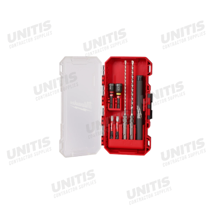 Milwaukee 7 Piece SDS PLUS M/2 2-Cutter Concrete Screw Install Kit