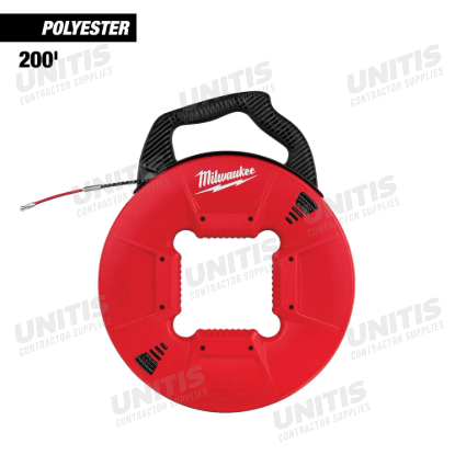 Milwaukee 200' Polyester Fish Tape with Flexible Metal Leader