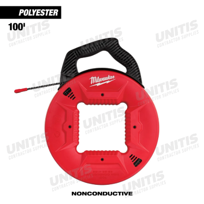 Milwaukee 100â€™ Polyester Fish Tape with Nonconductive Tip